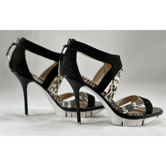 L.A.M.B Open Toe Platform Leather High Heel Stiletto Sz6M Stunning Gorgeous - Picture 7 of 12